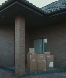 packages on porch